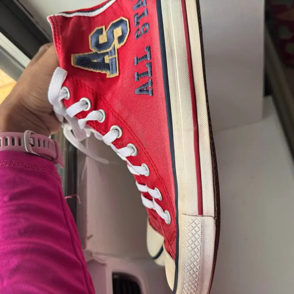 Rare Converse Chuck Taylor All Stars Red men’s high Top size 40 made in Brazil - Picture 9 of 11
